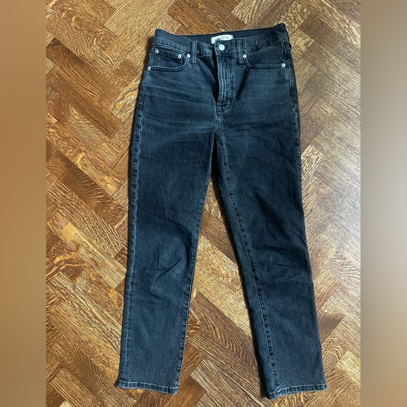 Madewell Denim - MADEWELL Black The Perfect Vintage Jean Denim Jeans High Rise Retro Stretch 26